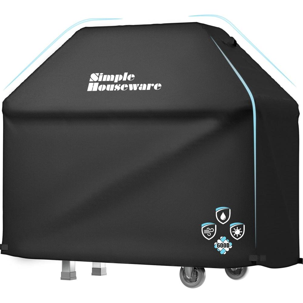 imageSimple Houseware 58 in Waterproof Heavy Duty Gas BBQ Grill Cover WeatherResistant Polyester55