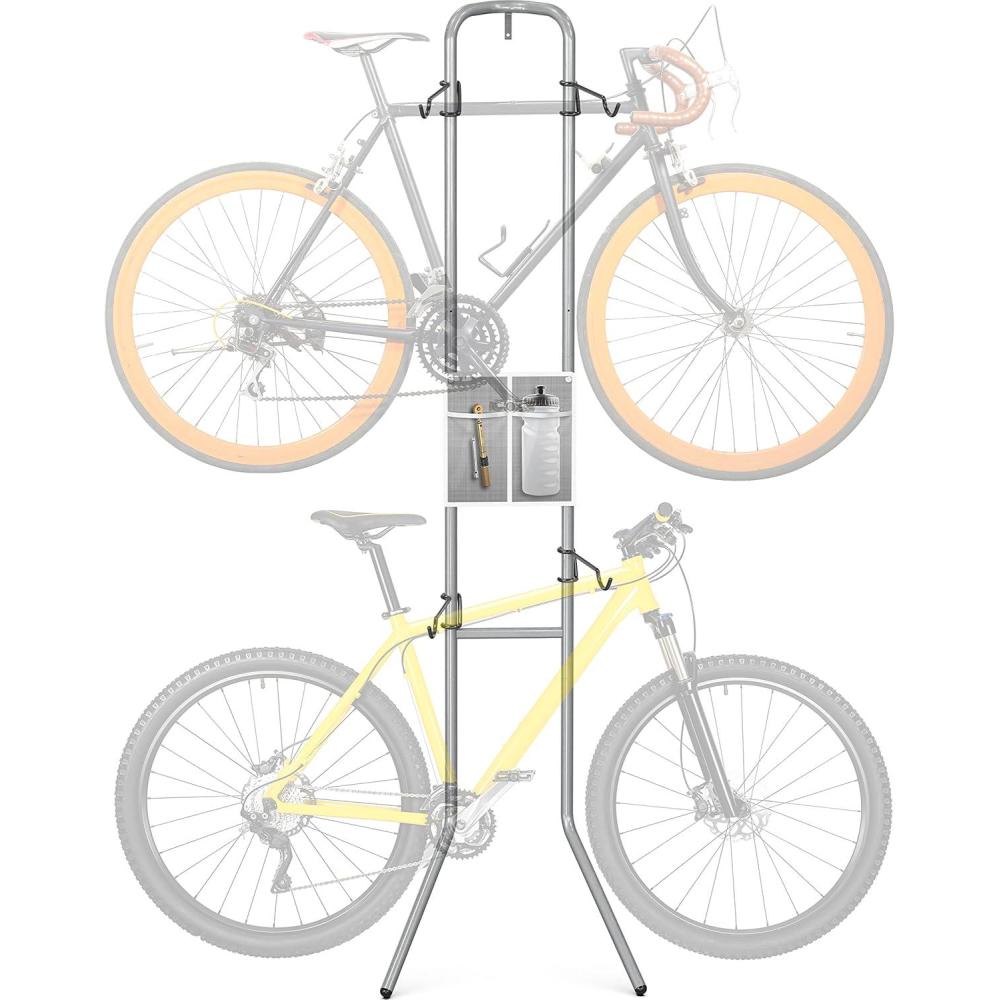 imageSimple Houseware Gravity Wall 2 Bike Storage Rack Grey