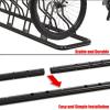 Simple Houseware 5 Bike Bicycle Floor Parking Adjustable Storage Stand, Silver(Black)