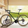 Simple Houseware 5 Bike Bicycle Floor Parking Adjustable Storage Stand, Silver(Bronze)