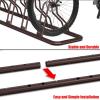 Simple Houseware 5 Bike Bicycle Floor Parking Adjustable Storage Stand, Silver(Bronze)