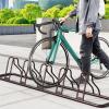 Simple Houseware 5 Bike Bicycle Floor Parking Adjustable Storage Stand, Silver(Bronze)