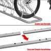Simple Houseware 5 Bike Bicycle Floor Parking Adjustable Storage Stand, Silver(Silver)