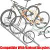 Simple Houseware 5 Bike Bicycle Floor Parking Adjustable Storage Stand, Silver(Silver)