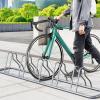 Simple Houseware 5 Bike Bicycle Floor Parking Adjustable Storage Stand, Silver(Silver)