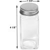 Simple Houseware Spice Jars 4 Ounce Square Bottles w/labels, 24 Packs