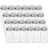 Simple Houseware Spice Jars 4 Ounce Square Bottles w/labels, 24 Packs