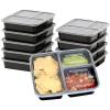 10 Pack – SimpleHouseware 3 Compartment Food Grade Meal Prep Storage Container Boxes (36 ounces)(10 Pack)