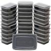 16 Pack – SimpleHouseware 1 Compartment Food Grade Meal Prep Storage Container Boxes, 28 Ounces(32 Pack)