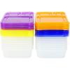 16 Pack – SimpleHouseware 3-Compartment Heavy Duty Bento Lunch Meal Prep Container Boxes, 36 ounces, 4 Color(16 Pack)