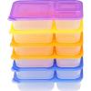 16 Pack – SimpleHouseware 3-Compartment Heavy Duty Bento Lunch Meal Prep Container Boxes, 36 ounces, 4 Color(6 Pack)