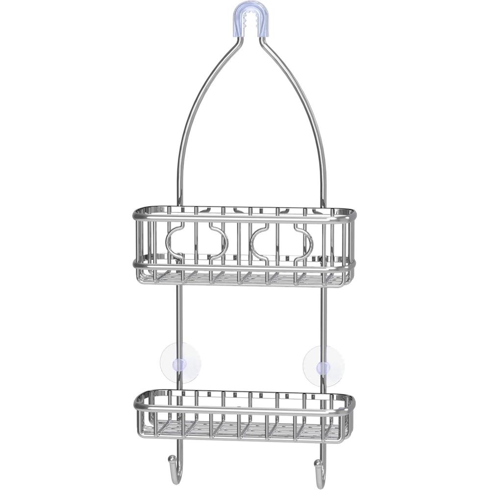 imageSimple Houseware Bathroom Hanging Shower Head Caddy Organizer Chrome 22 x 102 x 42 inchesChrome