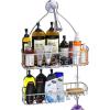 SIMPLE HOUSEWARE Stainless Steel Bathroom Hanging Shower Head Caddy Organizer (22 x 10.2 x 4.2 inches)(Large – 26″ x 16″ x 5.5″)