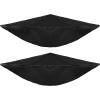 Simple Houseware 2 Pack Stuffed Animal Toy Hammock Net, Corner Wall Storage for Kids Room, White(Black)