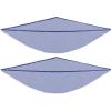 Simple Houseware 2 Pack Stuffed Animal Toy Hammock Net, Corner Wall Storage for Kids Room, White(Dark Blue)