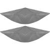 Simple Houseware 2 Pack Stuffed Animal Toy Hammock Net, Corner Wall Storage for Kids Room, White(Grey)