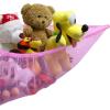 Simple Houseware 2 Pack Stuffed Animal Toy Hammock Net, Corner Wall Storage for Kids Room, White(Pink)