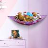Simple Houseware 2 Pack Stuffed Animal Toy Hammock Net, Corner Wall Storage for Kids Room, White(Purple)