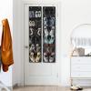 Simple Houseware 24 Pockets – 2PK 12 Large Pockets Over Door Hanging Shoe Organizer, Grey(Black)