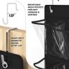 Simple Houseware 24 Pockets – 2PK 12 Large Pockets Over Door Hanging Shoe Organizer, Grey(Black)