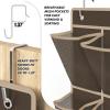 Simple Houseware 24 Pockets – 2PK 12 Large Pockets Over Door Hanging Shoe Organizer, Grey(Bronze)