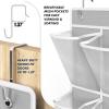 Simple Houseware 24 Pockets – 2PK 12 Large Pockets Over Door Hanging Shoe Organizer, Grey(Gray)
