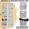 Simple Houseware 24 Pockets – 2PK 12 Large Pockets Over Door Hanging Shoe Organizer, Grey(Gray)
