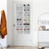 Simple Houseware 24 Pockets – 2PK 12 Large Pockets Over Door Hanging Shoe Organizer, Grey(Gray)