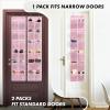 Simple Houseware 24 Pockets – 2PK 12 Large Pockets Over Door Hanging Shoe Organizer, Grey(Pink)