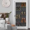 Simple Houseware 24 Pockets Large Clear Pockets Over The Door Hanging Shoe Organizer, Gray (56″ x 22.5″)(Dark Gray)