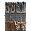 Simple Houseware 24 Pockets Large Clear Pockets Over The Door Hanging Shoe Organizer, Gray (56″ x 22.5″)(Dark Gray)
