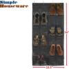 Simple Houseware 24 Pockets Large Clear Pockets Over The Door Hanging Shoe Organizer, Gray (56″ x 22.5″)(Dark Gray)