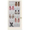 Simple Houseware 24 Pockets Large Clear Pockets Over The Door Hanging Shoe Organizer, Gray (56″ x 22.5″)(Gray)