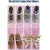 Simple Houseware 24 Pockets Large Clear Pockets Over The Door Hanging Shoe Organizer, Gray (56″ x 22.5″)(Pink)