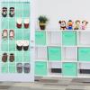 Simple Houseware 24 Pockets Large Clear Pockets Over The Door Hanging Shoe Organizer, Gray (56″ x 22.5″)(Turquoise)