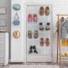 Simple Houseware 24 Pockets Large Clear Pockets Over The Door Hanging Shoe Organizer, Gray (56″ x 22.5″)(White)