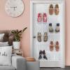 Simple Houseware 24 Pockets Large Clear Pockets Over The Door Hanging Shoe Organizer, Gray (56″ x 22.5″)(White)