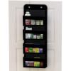 Simple Houseware 4 Clear Window Pocket Over Closet Door Storage Hanging Organizer for Bedroom, Bathroom, Pantry, Gray(Black)
