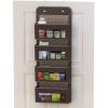 Simple Houseware 4 Clear Window Pocket Over Closet Door Storage Hanging Organizer for Bedroom, Bathroom, Pantry, Gray(Brown)