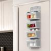 Simple Houseware 4 Clear Window Pocket Over Closet Door Storage Hanging Organizer for Bedroom, Bathroom, Pantry, Gray(Gray)