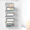 Simple Houseware 4 Clear Window Pocket Over Closet Door Storage Hanging Organizer for Bedroom, Bathroom, Pantry, Gray(Gray)