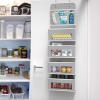 Simple Houseware 4 Clear Window Pocket Over Door Storage Hanging Organizer with 3 Clear Pockets for Bedroom, Bathroom, Pantry, Gray(Gray)
