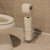 Simple Houseware Bathroom Toilet Tissue Paper Roll Storage Holder Stand, Chrome(Chrome)