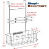 Simple Houseware Cabinet Door/Wall Mount Hair Dryer & Styling Tools Organizer Storage, Bronze(Chrome)