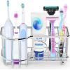 Simple Houseware Stainless Steel 6 Slots Toothbrush Holder Adhesive Wall Organizer, Chrome(Chrome)