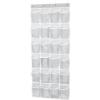 Simple Houseware 24 Pockets Large Clear Pockets Over The Door Hanging Shoe Organizer, Gray (56″ x 22.5″)(Gray)
