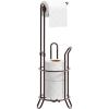 Simple Houseware Bathroom Toilet Tissue Paper Roll Storage Holder Stand, Chrome(Bronze)