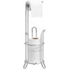 Simple Houseware Bathroom Toilet Tissue Paper Roll Storage Holder Stand, Chrome(Chrome)