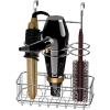Simple Houseware Cabinet Door/Wall Mount Hair Dryer & Styling Tools Organizer Storage, Bronze(Chrome)