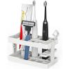 Simple Houseware Multi-Functional Toothbrush Holder,White